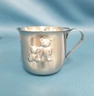 Vtg Selandia Hungry Bears 18 8 Stainless Steel Baby Cup 2 75  Nwb