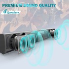 Bluetooth Sound Bar Wire Wireless Bass Subwoofer Home Theater Tv Speaker Remote