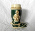 Trinkenstiefel Drinking Boot German Beer Stein 6  Green  9123