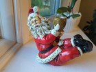 Vintage Santa Kitschy Taper Candle Holder Made In Japan Mcm Christmas Decor