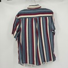 Route 66 Mens Vintage Striped Dad Core Shirt Size L 90s Rugged Preppy Workwear