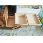 Wooden Foldable Sewing Box Thread  Sew Basket Jewelry Boxes For Storing1218
