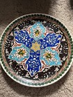 Vintage Kutahya Turkish Decorative Wall Plate Hand Painted Floral Design 12 Chip