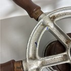 Antique Nautical Maritime Salvage Wood   Metal Boat Steering Wheel Helm Vintage