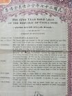      China Government 1938 Us 50 Gold Bond Loan With Coupons Uncancelled