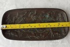 Rare Antique Vintage Czechoslovakia Metal Ashtray With Map  Wild Animals  Patina