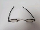 Antique 1800s Steel Sliding Temple Oval Spectacles Eyeglasses Loop Ends