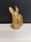 Vintage Mcm Weeping Gold Deer Laying Down Figure Art Deco 3  Tall Nature  read 