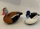 Ducks Unlimited Miniature Jeff Brunet Decoy Lot Of 2- 2015 And 2020