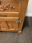 Antique Oak Wood Refrigerator Ice Box Michigan Awesome Hardware Liner Man Cave