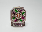 70s Vintage Italian Miniature 800 Silver Enamel Pill Snuff Box Saverio Sorbelli