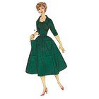Vintage 1950s Pattern - Dress  Large Pockets  Two Styles - Bust 34     86 4cm 