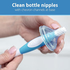 Dr  Brown s Baby Bottle Cleaning Brush With Sponge And Scrubber - Blue - 3-pack