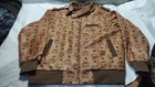 Vintage Mcm Cognac Visetos Leather Bomber Jacket   Designer Monogram Streetwear