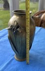 Antique Art Nouveau Bronze Vase Iris Decor 9 5   