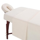 Soft Microfiber Massage Table Sheet Set - 3 Piece Bed Cover  Beige  Spa Essentia