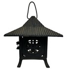Japanese Vintage Cast-iron Hanging Black Pagoda Lantern