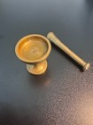 Vintage Solid Brass Mortar And Pestle     Mini Apothecary Herb Grinder