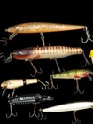 Vintage Fishing Lure Lot Of 9 Some Wood  Plus Other Unknown Materials 