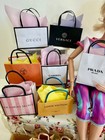 4 Pcs Set 1 6 1 12 Miniature Dollhouse Handmade Shopping Bags Mall Fashion Food