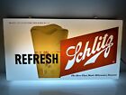 Vtg 1957 Refresh Schlitz Brewing Lighted Beer Sign Milwaukee Famous Works Read