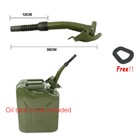 Military Rubber Jerry Can Gas Black Metal Canister Nozzle Spout Style Clamp 20l
