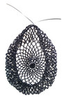 Snood Crochet Hair Net Civil War Reenactor Black Costume 1860s Victorian Repro