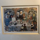 Ilan Hasson  the Seder    Matted framed- Signed  91 300 Lithograph Judaica Art