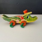 Vintage Fisher Price Allie Gator 1960 s Pull Toy   653 Usa No String