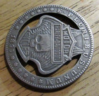1893 Harley Davidson Biker Hobo Nickel Coin Amazing Art Hollow Cut Metal Craft