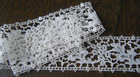 Old Antique Trim  Schiffli Embroidered Lace W Picots 34 x 2 5  100   Cotton