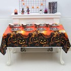 3 Pack Halloween Waterproof Tablecloths 54 X 72 Inch Yellow Black