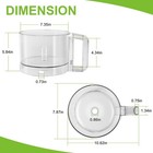 112203 Clear Food Processor 3 Quart Clear Cutter Bowl For Robot Coupe R2b Series