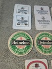 11 Vintage Beer Bar Coasters Import Lot Used Free Usa Ship Pub Bier German