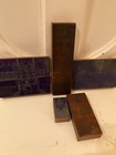  5  Antique Vtg Letterpress Print Blocks Wood Metal Military Soldiers