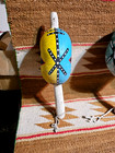 Colorful Old Native American Indian Hopi Hand-painted Kachina Dance Gourd Rattle