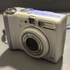 Canon Powershot A520 4 0mp Digital Camera 4x Zoom Silver - Tested   Works 