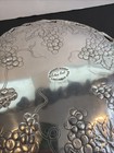 Arthur Court 12  Grape Clusters Round Platter Serving Tray Plate 1995 Aluminum
