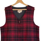 Vintage Woolrich Buffalo Plaid Hunting Field Men   s Zip Up Vest L