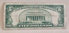 1929 National Currency  5 Federal Reserve Bank Note Of New York - B01574589a