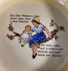 Antique Baby s Plate Grand Rapids  Mi Advertising On Back See Saw Margery Daw