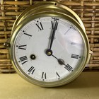 Vintage 1970s Schatz Ship   s Bell Clock   Barometer Set     West Germany Brass Naut