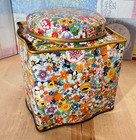Vtg Daher Decorative Tin  Multicolor Floral Pattern  Made In England Trinket Box