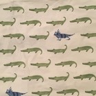 Pottery Barn Kids Crib Sheet Green Alligator Blue Lizard 100  Cotton