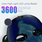 Led Face Mask Hd For Halloween Rave Masquerade  W  Wifi Programmable Video Play
