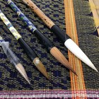 Calligraphy Brush Set Of 4  Length Range 7 6 - 8 1   Japan Vintage