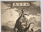 Title Page 1673 John Ogilby Asia Large Antique Engraved Plate 17th Century