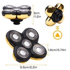 5-blade Rotary Shaver Replacement Head Black Wet Dry For 5-head Razors