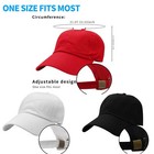 3pcs Baseball Cap Ball Dad Hat Adjustable Plain Solid Cotton Washed Men Washed