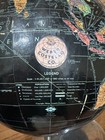 Vintage Weber Costello Co  Rotating Tabletop World Globe Black Oceans Metal Base